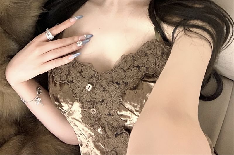 Top Plain Trim Cami Corp Frill