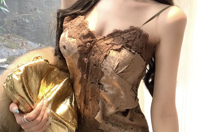 Top Plain Trim Cami Corp Frill