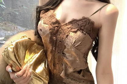 Top Plain Trim Cami Corp Frill