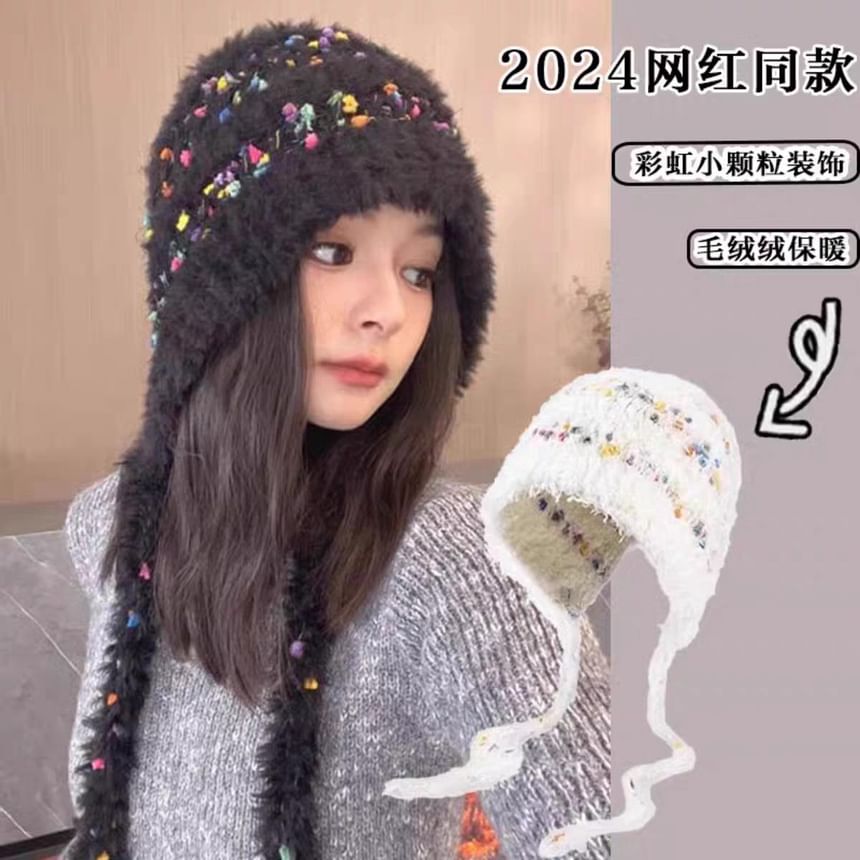 Beanie Tie-Up Melange