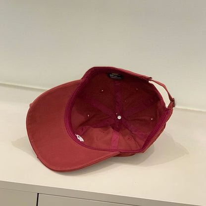 Embroidered Distressed Letter Cap