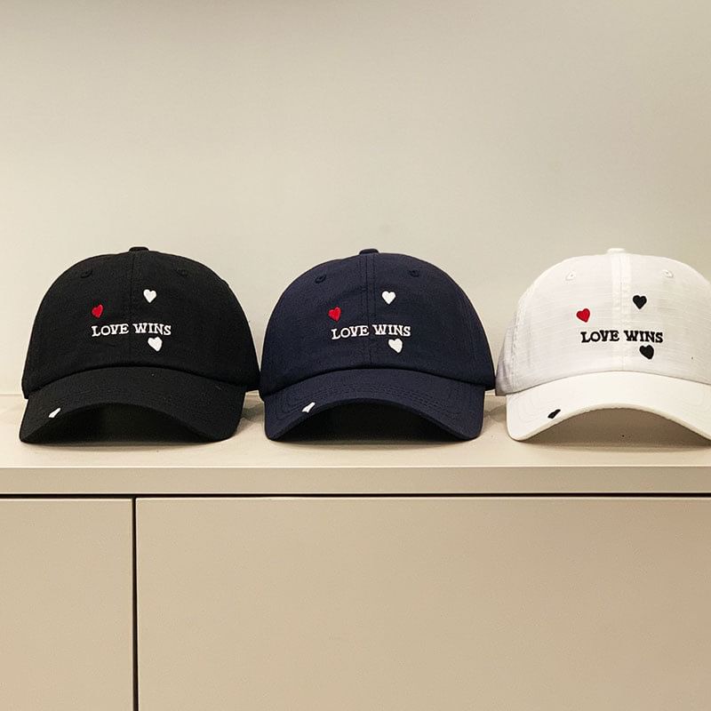 Embroidered Heart Cap