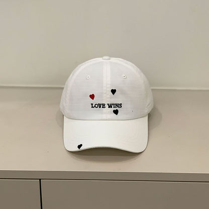 Embroidered Heart Cap