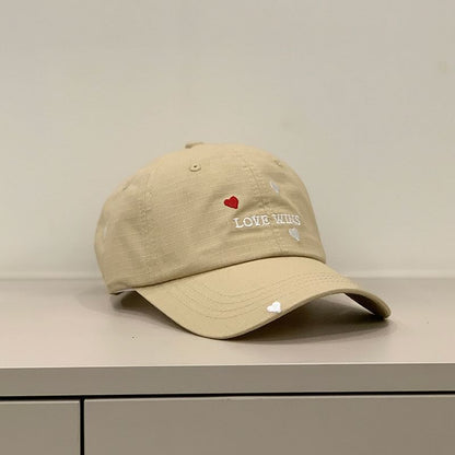 Embroidered Heart Cap