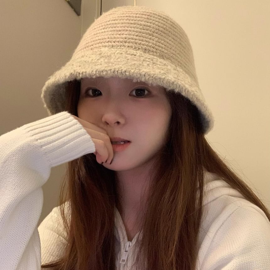 Panel Bucket Fluffy Hat