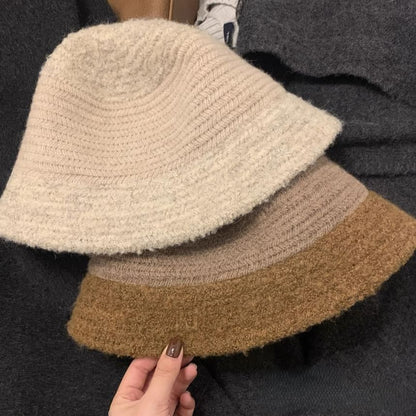 Panel Bucket Fluffy Hat