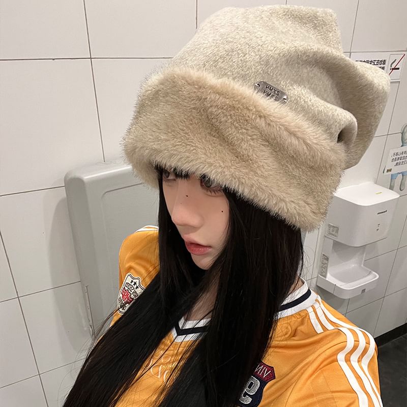 Panel Beanie Fluffy Plain