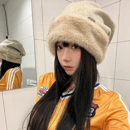 Panel Beanie Fluffy Plain