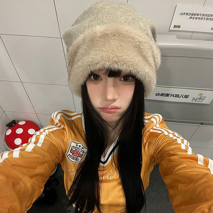 Panel Beanie Fluffy Plain