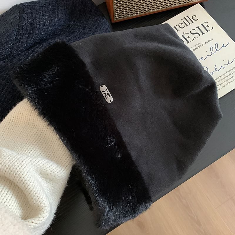 Panel Beanie Fluffy Plain