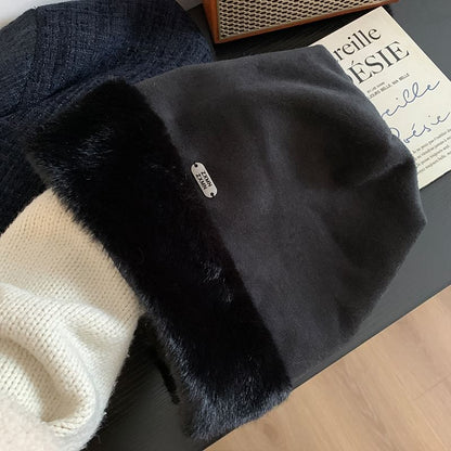 Panel Beanie Fluffy Plain