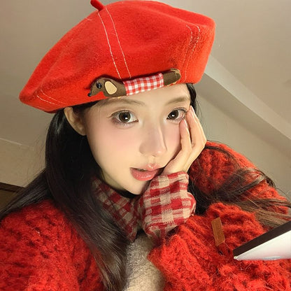 Beret Dog Stitched Contrast