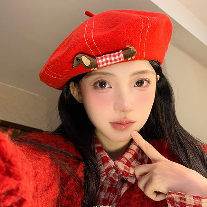 Beret Dog Stitched Contrast