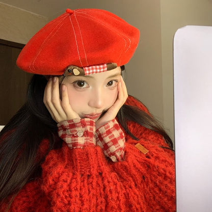 Beret Dog Stitched Contrast