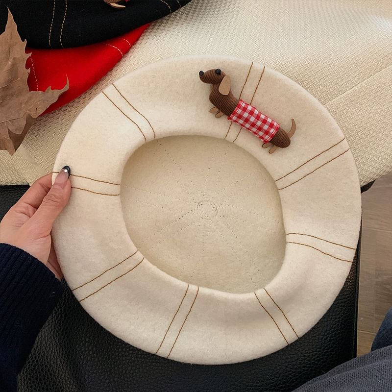 Beret Dog Stitched Contrast