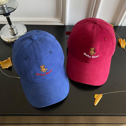 Embroidered Cap Baseball Bear