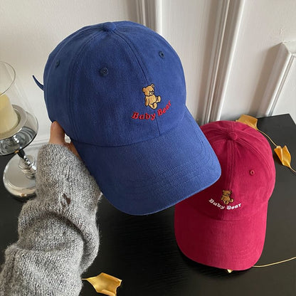 Embroidered Cap Baseball Bear