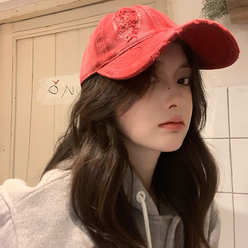 Plain Baseball Cap Distressed