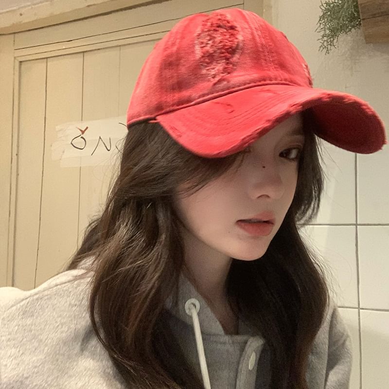 Plain Baseball Cap Distressed