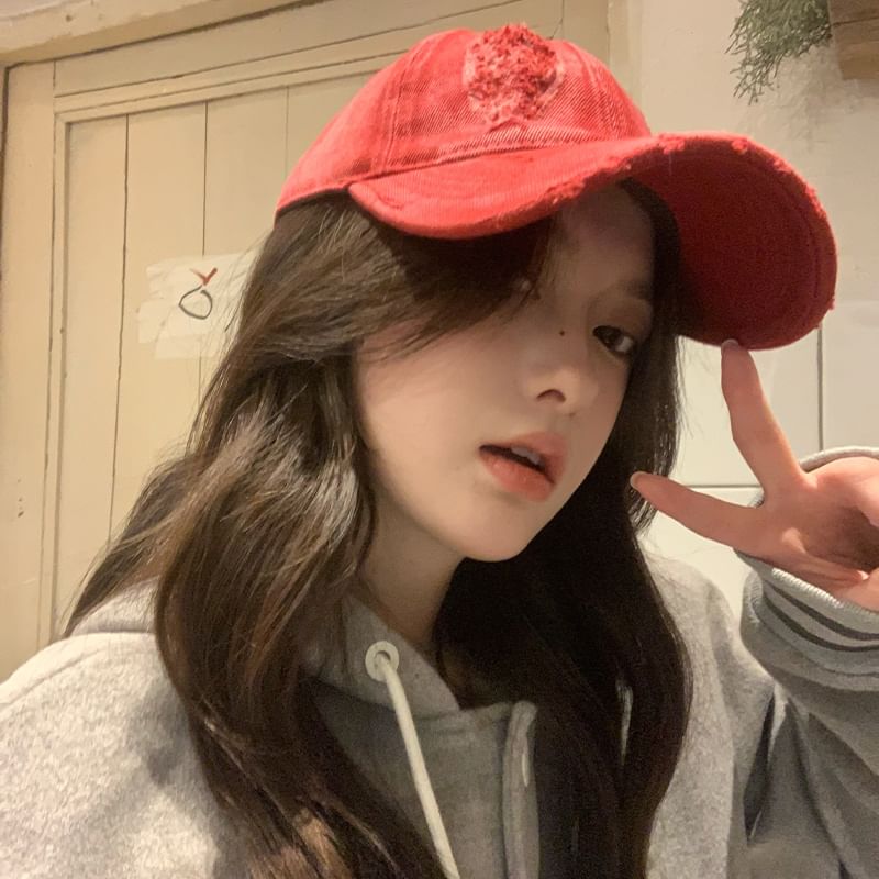 Plain Baseball Cap Distressed