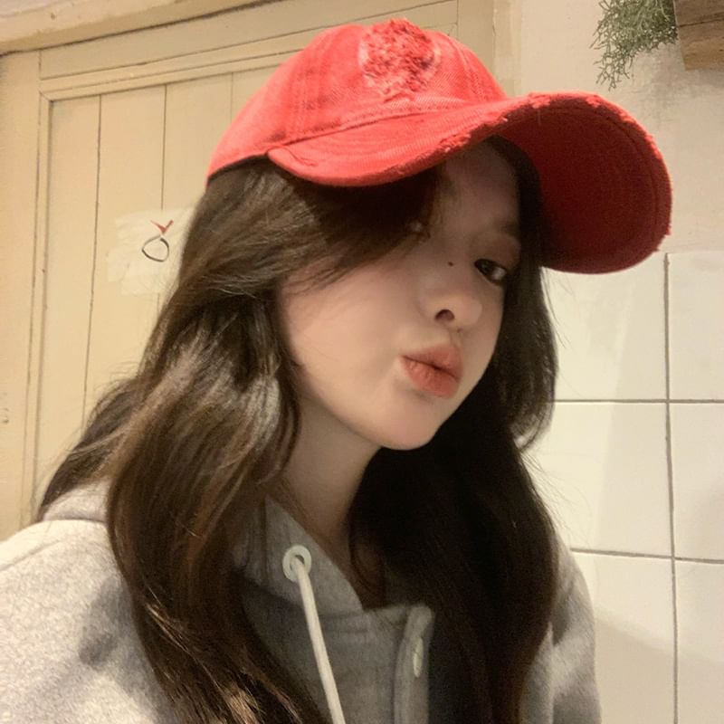 Plain Baseball Cap Distressed