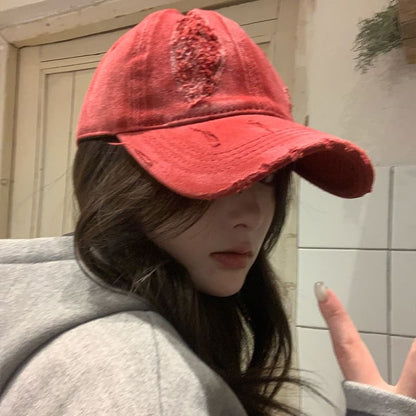 Plain Baseball Cap Distressed