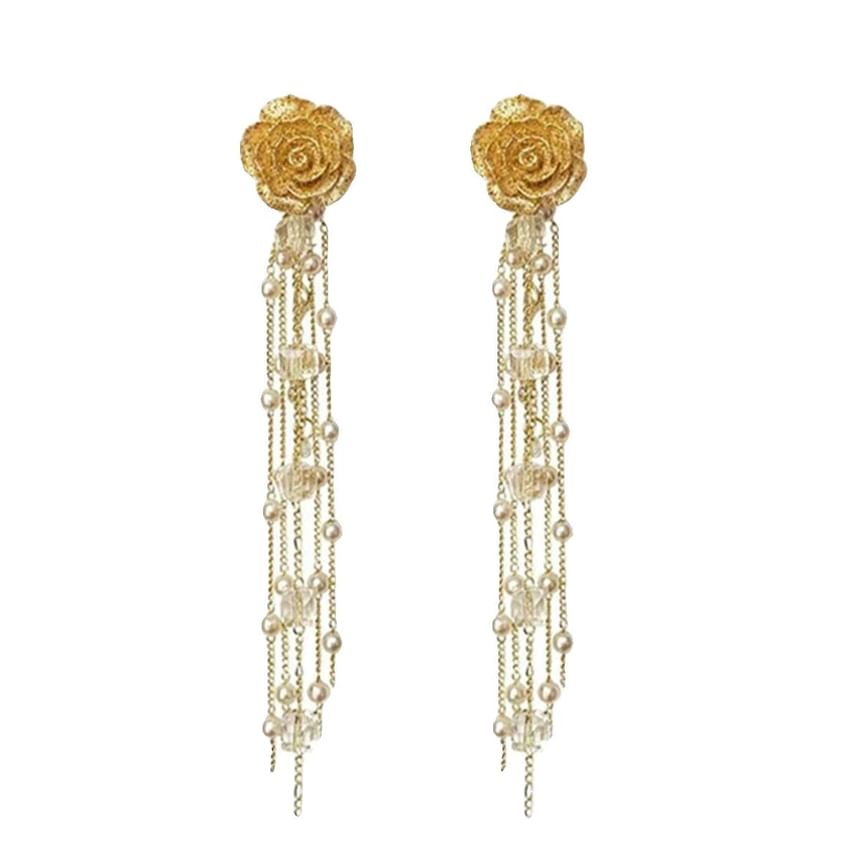 Earring Flower Pearl Faux Stud