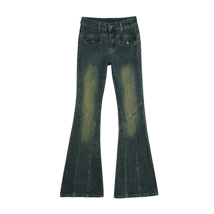 Washed Rise Designs) (Various Jeans High Flared