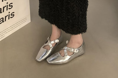 Wedge Criss Toe Hidden Mary Jane Pumps Square Cross