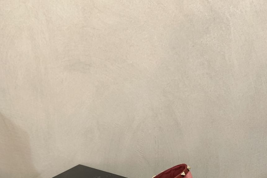 Studded Toe Velvet Pointed Pumps Bow