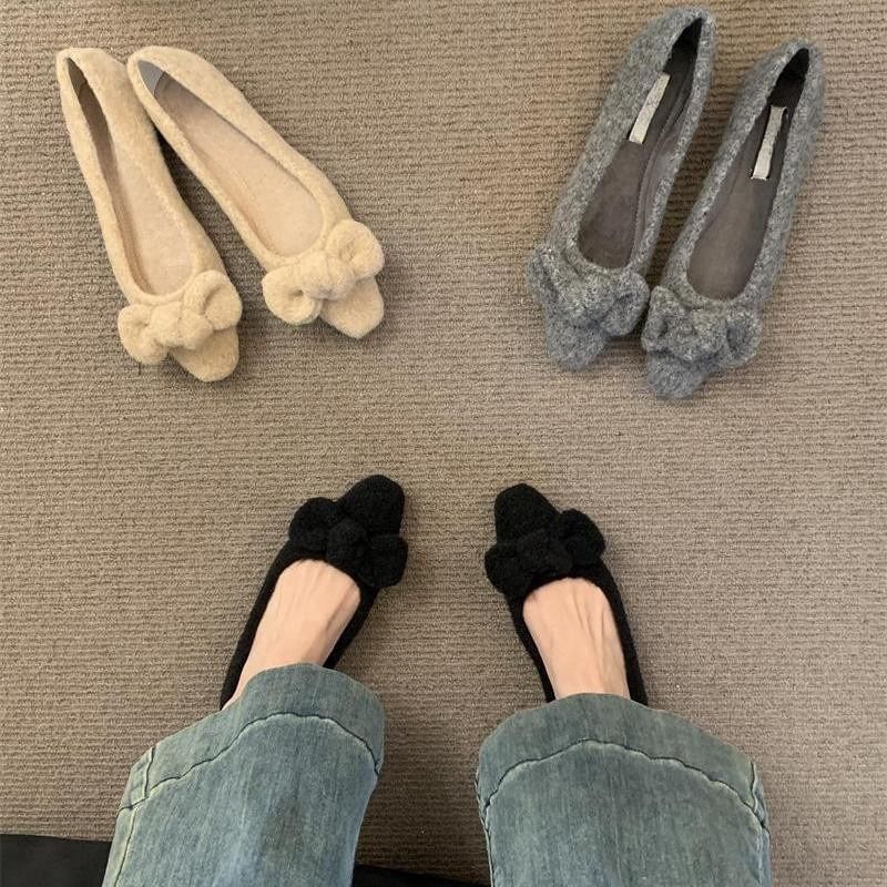 Flats Bow Toe Square