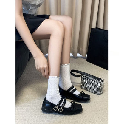 Mary Bow Shoes Square Jane Toe