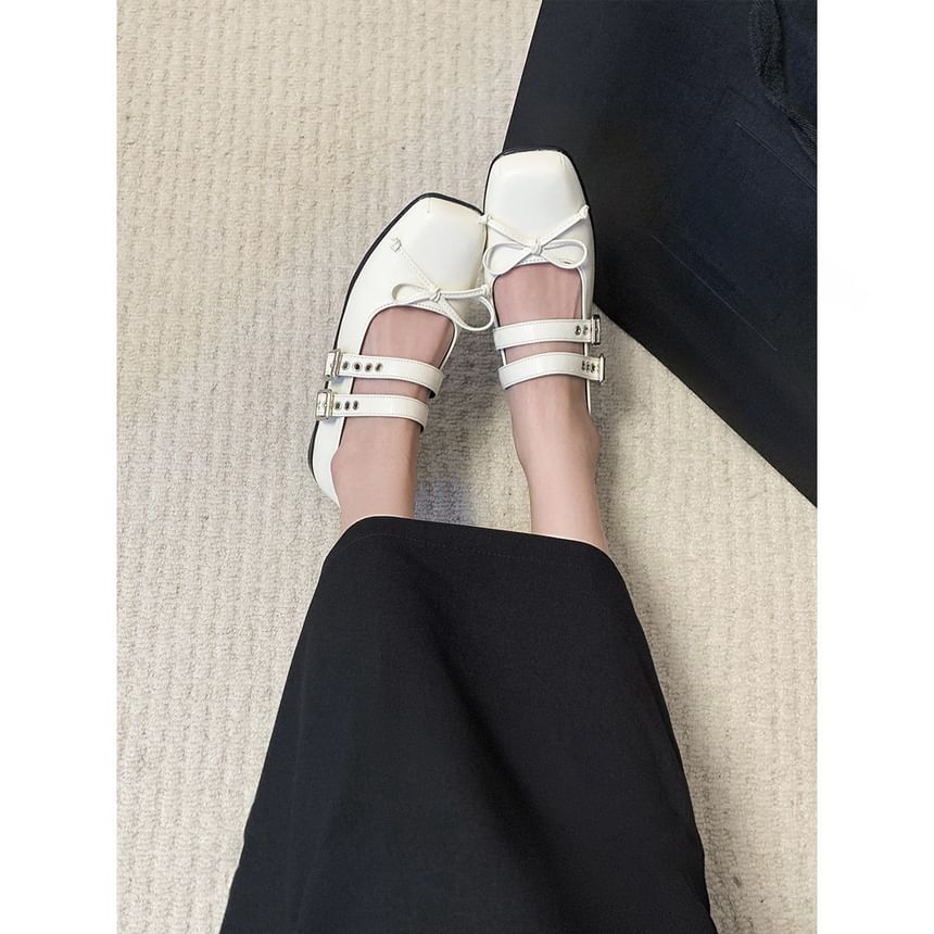 Mary Bow Shoes Square Jane Toe