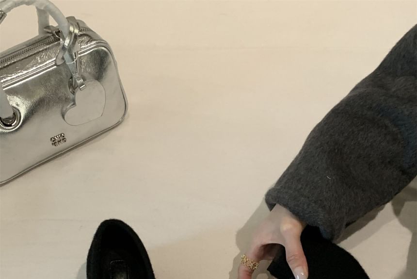 Toe Block Heel Pumps Buckle Square Rhinestone