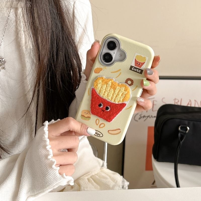 Food Phone Embroidered Case Fast