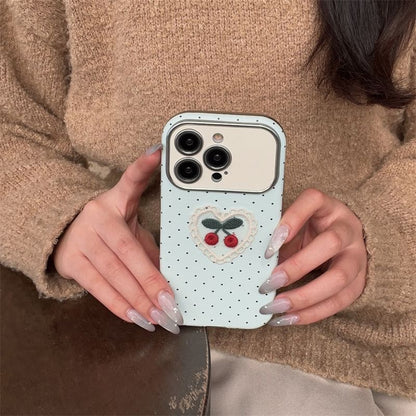 Case Embroidered Cherry Phone