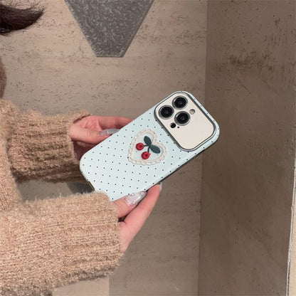 Case Embroidered Cherry Phone