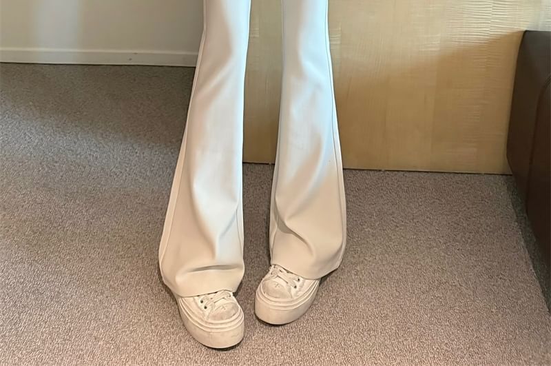 Bootcut Plain Rise Pants High