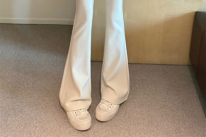 Bootcut Plain Rise Pants High
