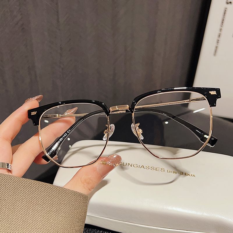 Frame Light Glasses Blocking Half Blue