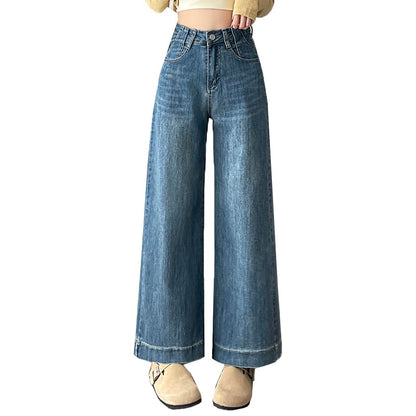 Cropped Washed Waist (Various High Jeans Wide Leg Designs)