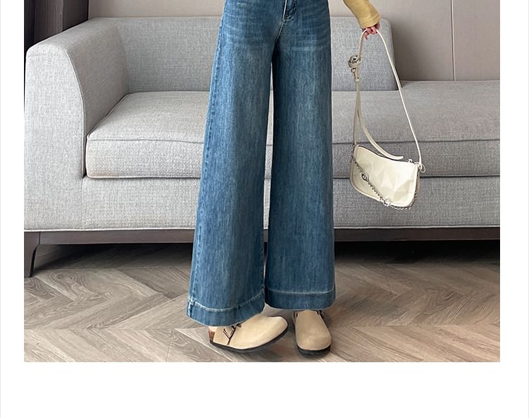 Cropped Washed Waist (Various High Jeans Wide Leg Designs)