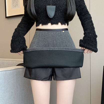 Skirt A-Line Sequin Rise High Mini