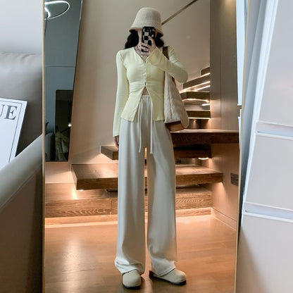 Leg Designs) (Various Wide Plain High Rise Pants