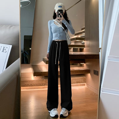 Leg Designs) (Various Wide Plain High Rise Pants