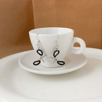 Drop / On Scissor Clip Earring