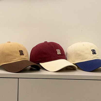 Baseball Lettering Cap Two Embroidered Tone