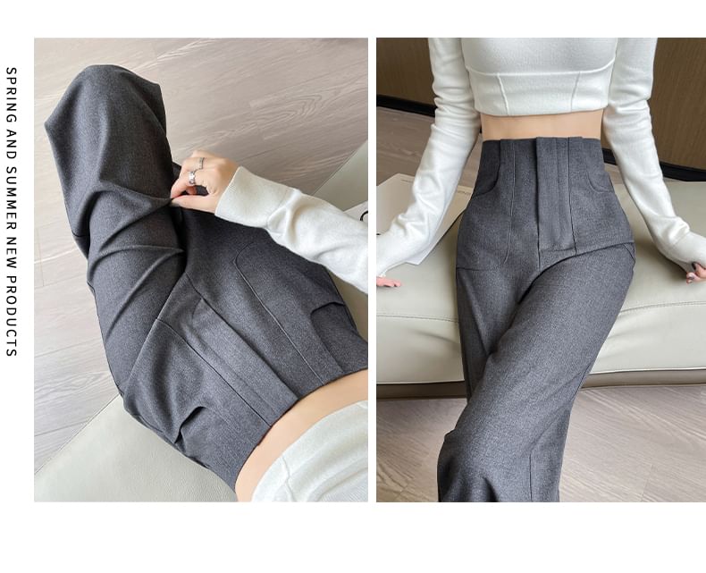 High (Various Loose Suit Designs) Plain Rise Pants Fit