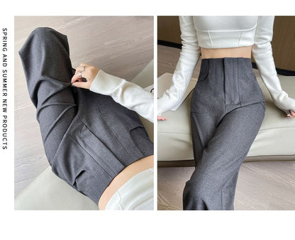 High (Various Loose Suit Designs) Plain Rise Pants Fit