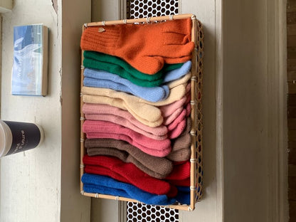 Buttoned Gloves Heart Knit